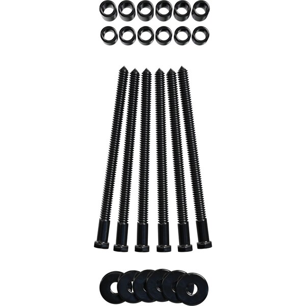 Ekena Millwork Economy Barn Door Flat Track Mounting Hardware, Black GB6008MBL - main